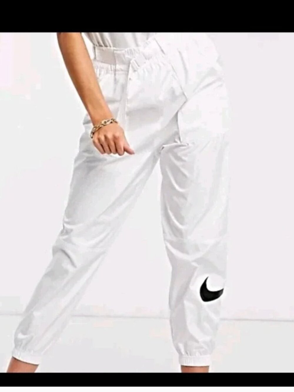 Nike Women's Sportswear (NSW) Swoosh Belted Cuffed Track Pants *MISSING BELT* - Picture 4 of 14